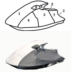 Watercraft Superstore Custom Storage Cover for Yamaha VX VXR VXS 2010-2014 V1 V1 Sport 2015-2016