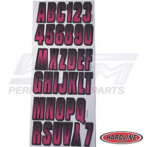 Hardline Boat Lettering Registration Kit 3 in. – 300 Berry/Black