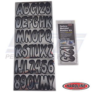 Hardline Boat Lettering Registration Kit 3 in. – 200 Chrome/Black