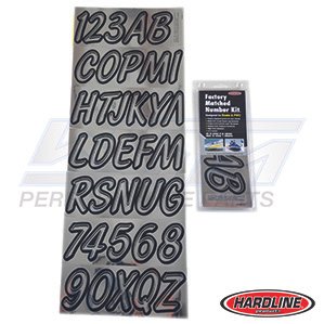 Hardline Boat Lettering Registration Kit 3 in. – 400 Chrome/Black