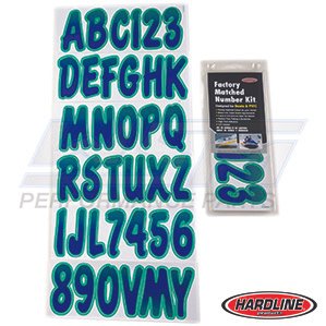 Hardline Boat Lettering Registration Kit 3 in. – 200 Purple/Teal
