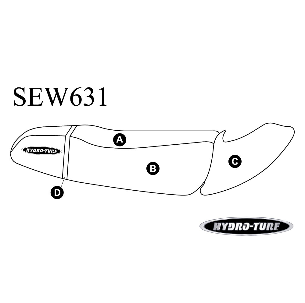 Hydro-Turf Seat Cover for Kawasaki 1100 STX 97/900 STX 99-00/900 STS 01-02 W/Cowling