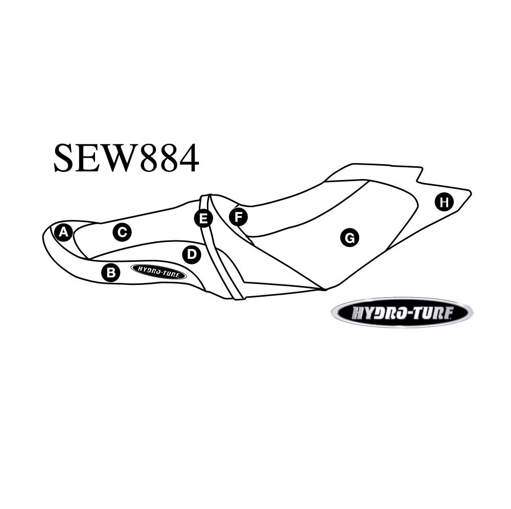 Hydro-Turf Seat Cover for Sea-Doo GTS 130 / GTI 130 (11-16) / Wake 155 (12-19)
