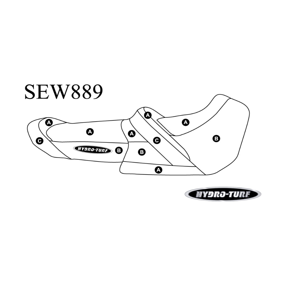 Hydro-Turf Seat Cover for Sea-Doo GTI SE 130 170 / GTI 90 130 / GTR 230 (20)