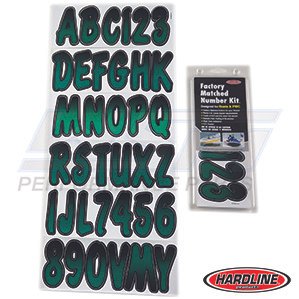 Hardline Boat Lettering Registration Kit 3 in. – 200 Forest Green/Black
