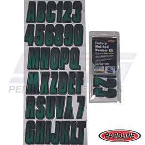 Hardline Boat Lettering Registration Kit 3 in. – 300 Forest Green/Black
