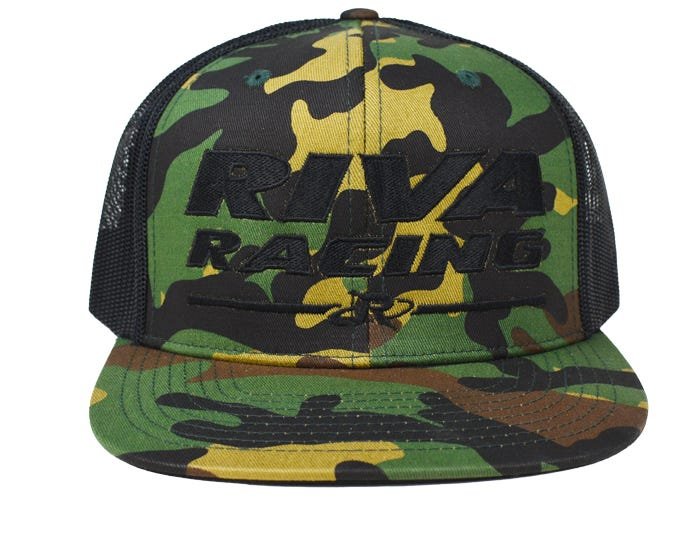 Riva Racing Classic Trucker Podium Hat - Black/Camo 4 RIVA Racing Classic Trucker Podium Hat - Black/Camo - Image 2