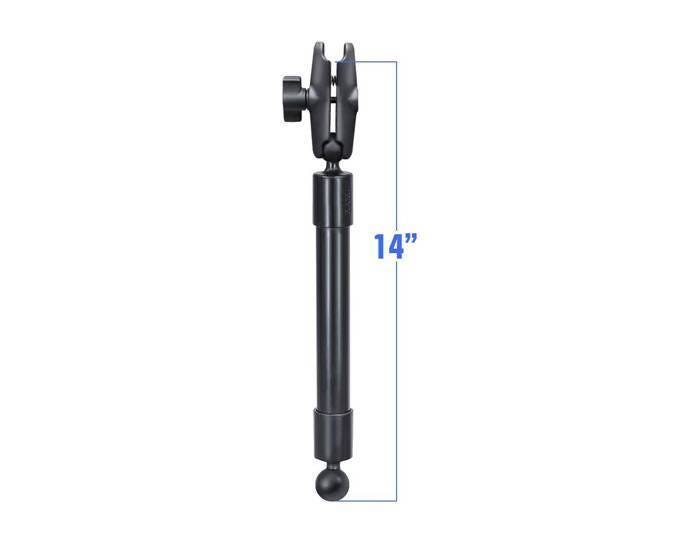 RAM Mounts Long Extension Pole with (2 qty) 1″ Diameter Ball Ends, and Double Socket Arm