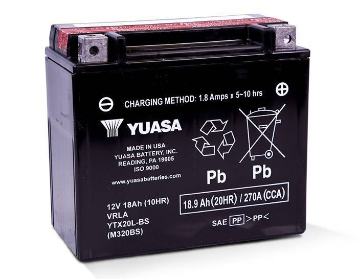 Yuasa AGM Lead Acid Battery YTX20L-BS