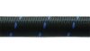 Vibrant -10 AN Two-Tone Black/Blue Nylon Braided Flex Hose (10 foot roll)