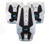 NRG Brushed Aluminum Sport Pedal M/T – Silver w/Black Rubber Inserts