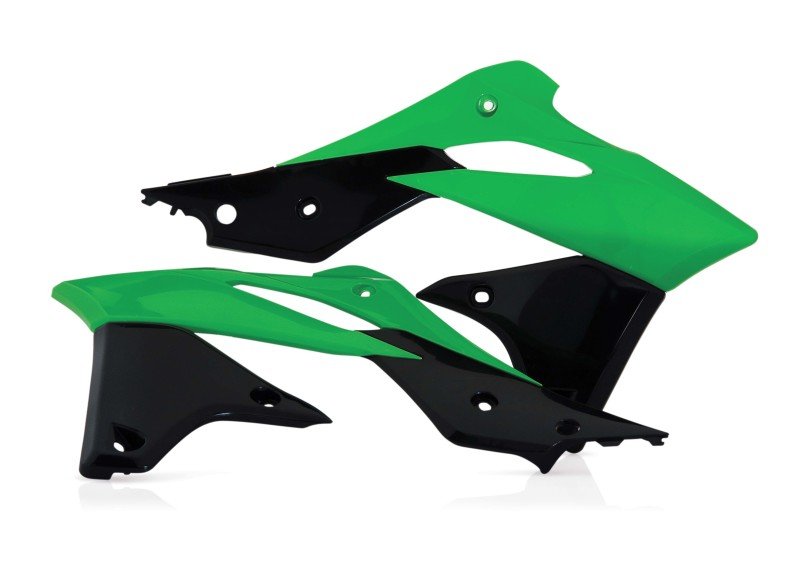 Acerbis 13-16 Kawasaki KX250F Radiator Shroud – Green/Black