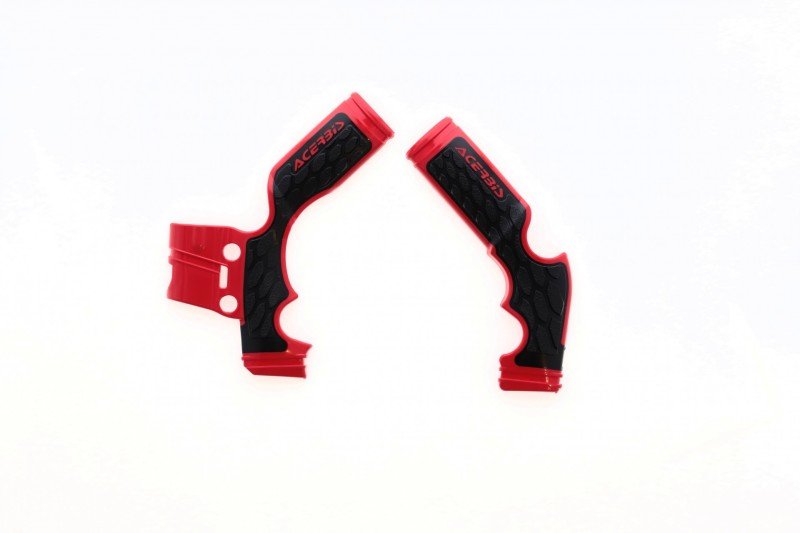 Acerbis 14-23 KTM SX65/ 16-23 Husq TC65/ 21-23 GasGas MC65 Frame Guards- X-Grip – Red/Black