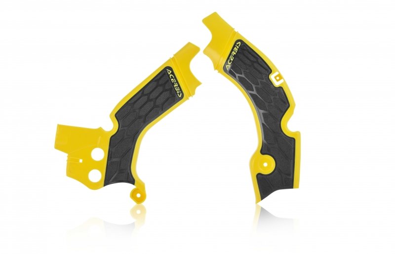 Acerbis 08-17 Suzuki RMZ450 Frame Guards- X-Grip – Yellow/Black