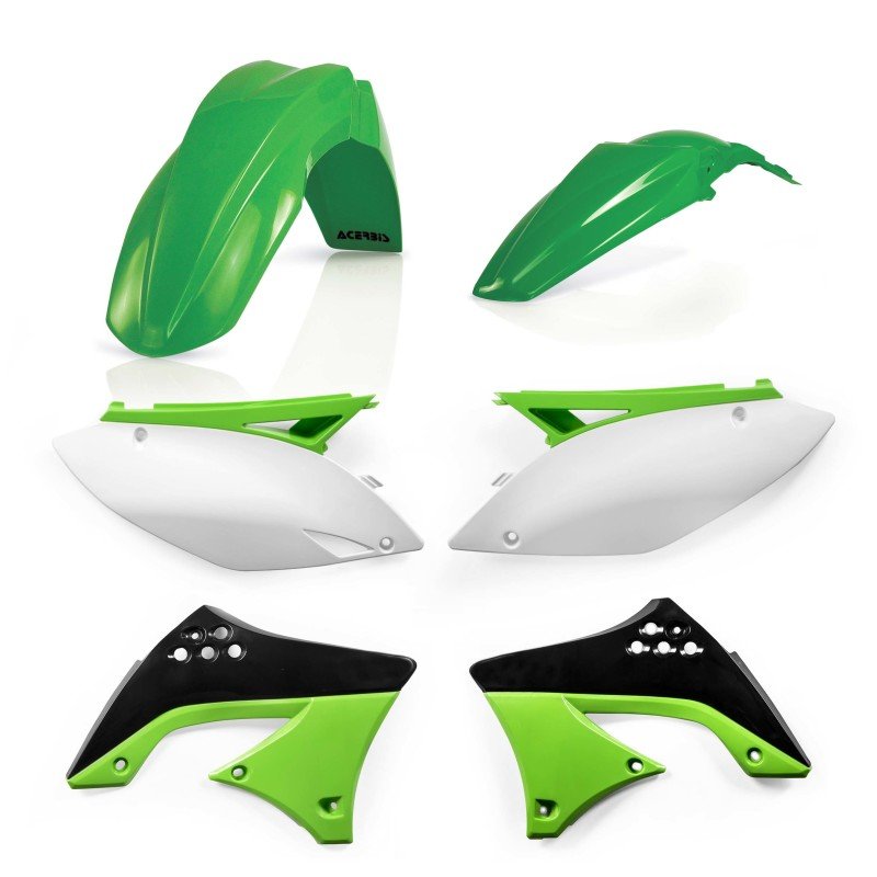 Acerbis 09-11 Kawasaki KX450F Plastic Kit – Green/White/Black Original 09