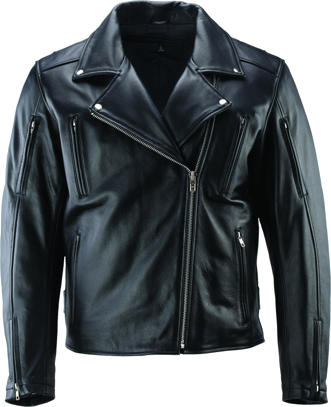 River Road Ironclad Classic Leather Jacket Black – 3XL