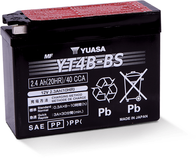 Yuasa YT4B-BSMaintenance Free AGM 12 Volt Battery (Bottle Supplied ...