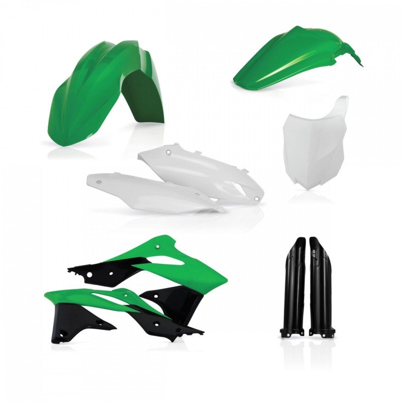 Acerbis 13-16 Kawasaki KX250F Full Plastic Kit – Green/White/Black Original 16