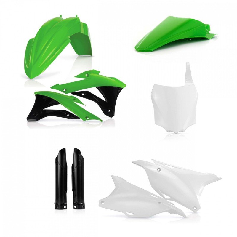 Acerbis 14-21 Kawasaki KX85/100 Full Plastic Kit – Green White/Black Original 16-18